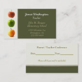 Elegant Visitekaartje leraar Afsprakenkaartje (Voorkant / Achterkant)