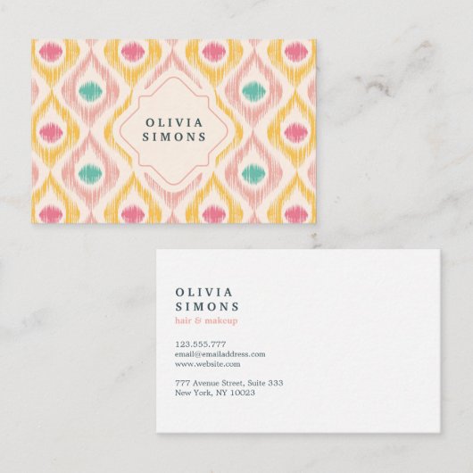 Elegant Visitekaartje met abstract patroon (Voorkant / Achterkant)