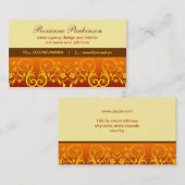 elegant visitekaartje met folden geel ontwerp (Voorkant / Achterkant)