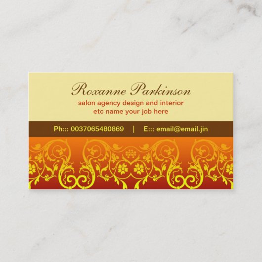 elegant visitekaartje met folden geel ontwerp (Voorkant)