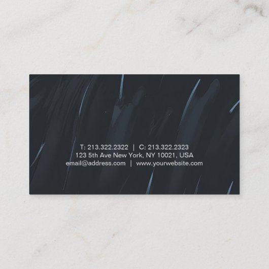 Elegant visitekaartje met geweldige leuke accenten (Achterkant)