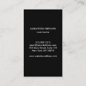 Elegant Visitekaartje met gitaar (Achterkant)