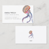 Elegant Visitekaartje met Jellyfish illustratie (Voorkant / Achterkant)