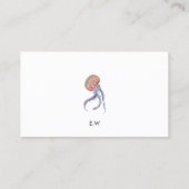 Elegant Visitekaartje met Jellyfish illustratie (Achterkant)