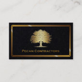 Elegant Visitekaartje met metalen gouden eik (Voorkant)