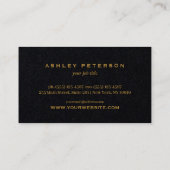 Elegant Visitekaartje met metalen gouden eik (Achterkant)