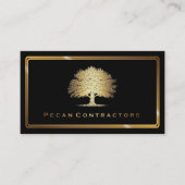 Elegant Visitekaartje met metalen gouden eik (Voorkant)