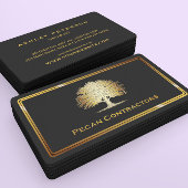 Elegant Visitekaartje met metalen gouden eik