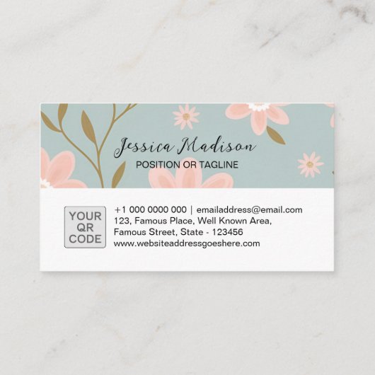 Elegant Visitekaartje met QR-code | DP7 (Achterkant)