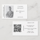 Elegant Visitekaartje met QR-code en foto (Voorkant / Achterkant)