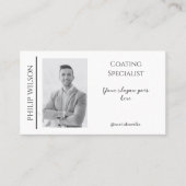 Elegant Visitekaartje met QR-code en foto (Voorkant)