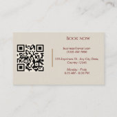 Elegant Visitekaartje met QR-code en foto (Achterkant)