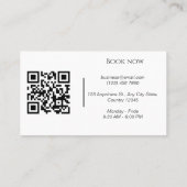 Elegant Visitekaartje met QR-code en foto (Achterkant)