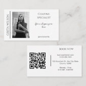 Elegant Visitekaartje met QR-code en foto (Voorkant / Achterkant)