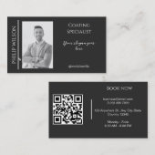 Elegant Visitekaartje met QR-code en foto (Voorkant / Achterkant)