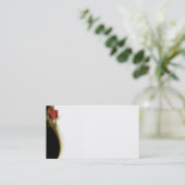 Elegant Visitekaartje met Roos (Staand voorkant)