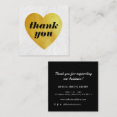 elegant visitekaartje met zwarte gouden hartslag (Voorkant / Achterkant)