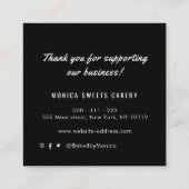 elegant visitekaartje met zwarte gouden hartslag (Achterkant)