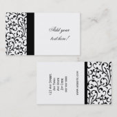 Elegant Visitekaartje Modern Damask Patroon (Voorkant / Achterkant)