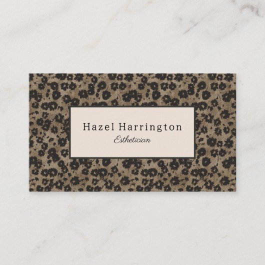 Elegant Visitekaartje Moderne Bloemen (Voorkant)