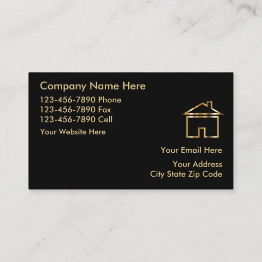 Elegant Visitekaartje onroerend goed (Achterkant)