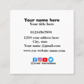 Elegant Visitekaartje op maat | Minimale professio (Achterkant)