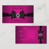Elegant Visitekaartje Rich Pink Diamond Black (Voorkant / Achterkant)
