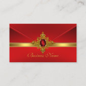 Elegant Visitekaartje rood gouden sieraad (Voorkant)