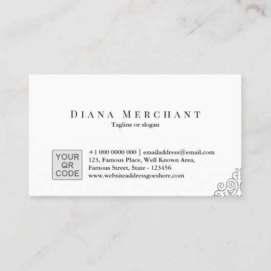 Elegant visitekaartje sjabloon voor juweliers | DP (Achterkant)