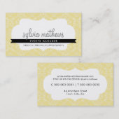 ELEGANT VISITEKAARTJE :: stijlvol damast lijst 2 (Voorkant / Achterkant)