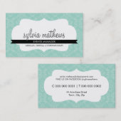 ELEGANT VISITEKAARTJE :: stijlvol damast lijst 9 (Voorkant / Achterkant)