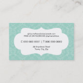 ELEGANT VISITEKAARTJE :: stijlvol damast lijst 9 (Achterkant)