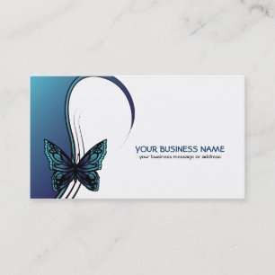 elegant visitekaartje van de vlinder in blauw