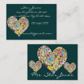 Elegant Visitekaartje van het ventilatorhart - (Voorkant / Achterkant)