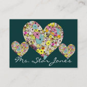 Elegant Visitekaartje van het ventilatorhart - (Achterkant)