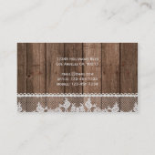 Elegant Visitekaartje van hout en kant (Achterkant)