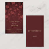 Elegant  Visitekaartje van wijnstang (Voorkant / Achterkant)