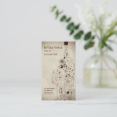 Elegant  Visitekaartje van wijnstang (Staand voorkant)