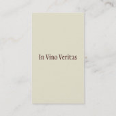 Elegant  Visitekaartje van wijnstang (Achterkant)