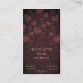 Elegant  Visitekaartje van wijnstang (Voorkant)