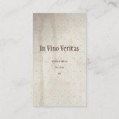 Elegant Visitekaartje van wijnstang (Achterkant)