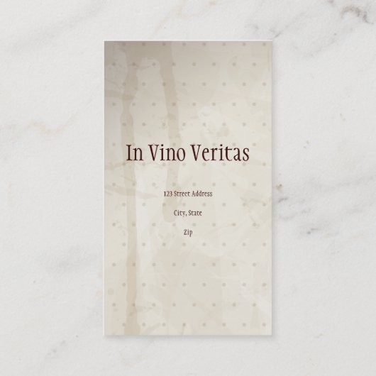 Elegant Visitekaartje van wijnstang (Achterkant)