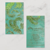 Elegant  Visitekaartje Verdigris Swirls Grn (Voorkant / Achterkant)