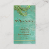 Elegant  Visitekaartje Verdigris Swirls Grn (Achterkant)