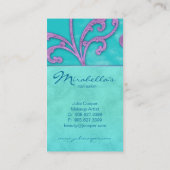 Elegant  Visitekaartje Verdigris Zwirls Pur (Achterkant)