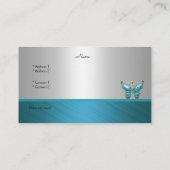 Elegant Visitekaartje Vlinder Blauwgroen Blauw 2 (Achterkant)