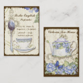 Elegant Visitekaartje voor aangepast theekoffie (Voorkant / Achterkant)