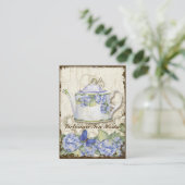 Elegant Visitekaartje voor aangepast theekoffie (Staand voorkant)