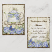 Elegant Visitekaartje voor aangepast theekoffie (Voorkant / Achterkant)