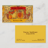 Elegant Visitekaartje voor etiket van fruitgewasse (Voorkant / Achterkant)